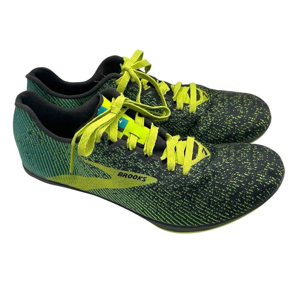 Brooks Men's Mach 19 Track Shoes, Black/Shoots/Blue Grass‎ 1103211D065 Size 7.5
